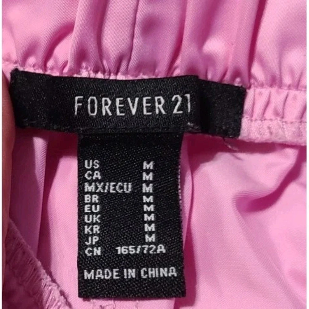 Forever 21 Pink Cargo Jogger Pants Womens Medium Elastic Waist Utility... - Picture 3 of 7